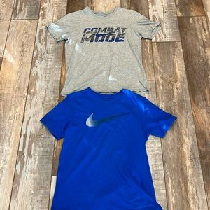 Two Nike tee shirts.